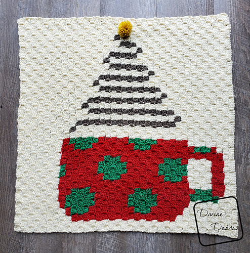 Ravelry: C2C Christmas Cup Afghan Square pattern by Divine Debris