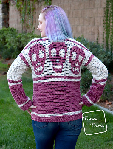 Ravelry: Sally Five Skulls Cardigan pattern by Divine Debris