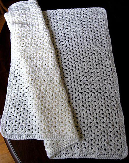Ravelry Cluster Stitch Crochet Baby Blanket pattern by Donna Martinez