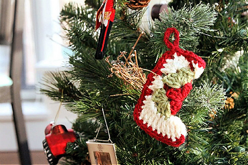 Granny Square Stocking Ornament photo 1