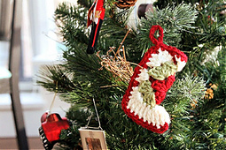 Crocheted Christmas tree ornament