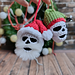 Santa Elf skull ornament pattern