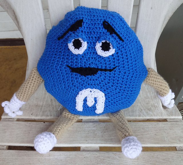 Ravelry M&M Candies Man Pillow pattern by Diana Stanhope