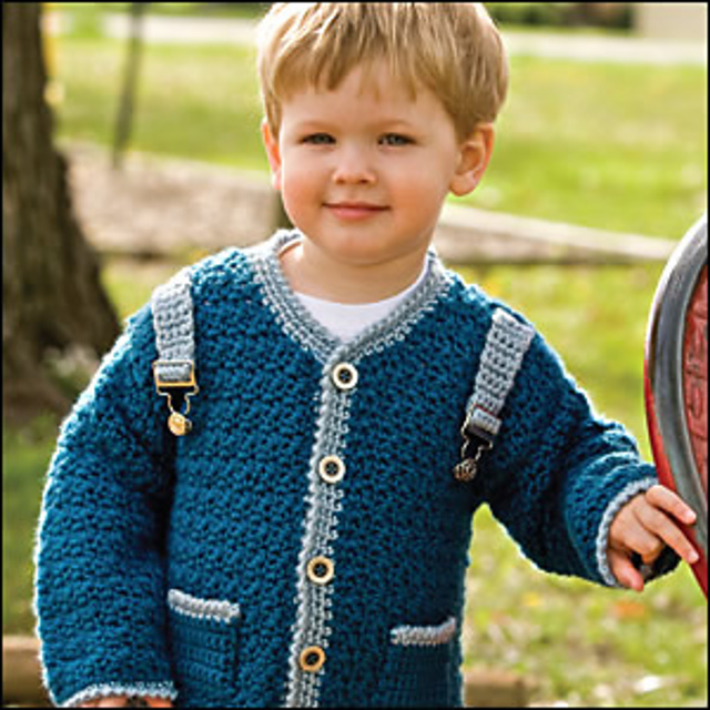 Ravelry Little Boy Blue Sweater pattern by Darlene Dale