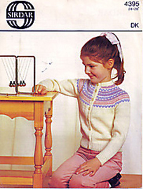 Child's Cardigan with Fair Isle Yoke