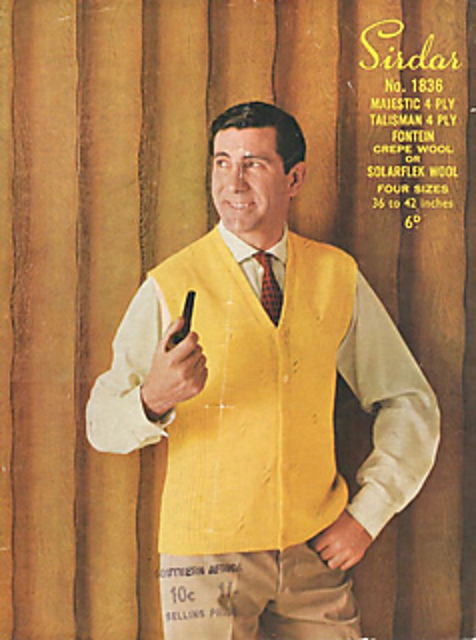 Man's sleeveless cardigan