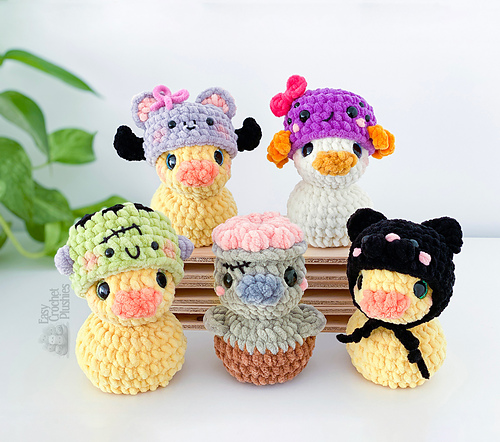 Mini Rubber Duck Halloween Hats
