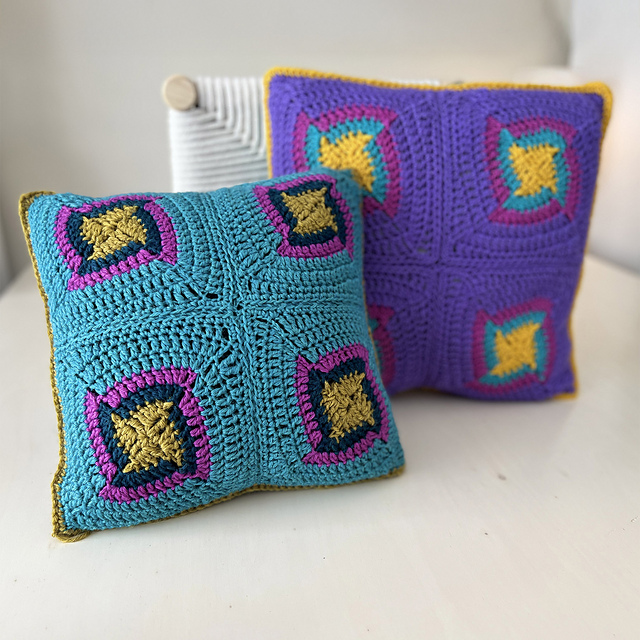 Swirly Squares Pillow