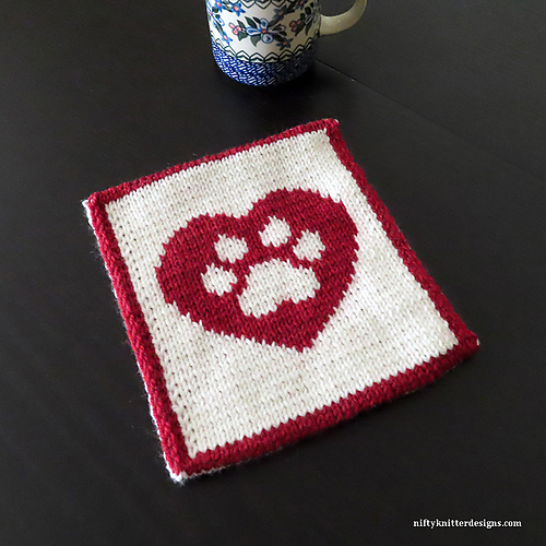 Pawprint Heart Potholder photo 2