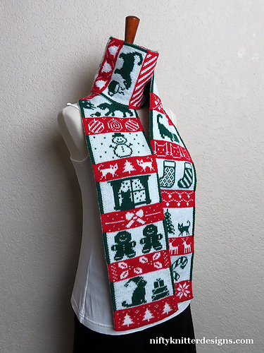 Meowy Christmas Skjerf - Lisa Hannan Fox