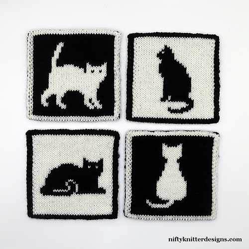 Ravelry: Cat Life Coasters pattern by Lisa Hannan Fox