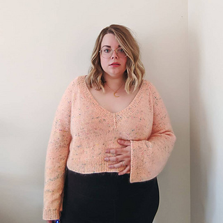 53.5" sweater on 48" bust (5.5" positive ease)