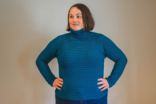 Ravelry: Turtleneck Sweater pattern by Joy of Motion Crochet
