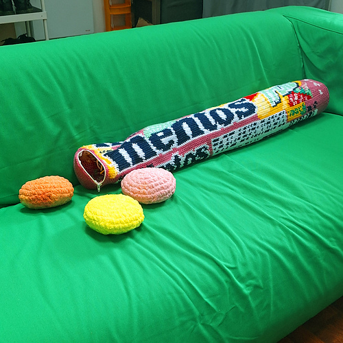 Fruit candy roll pillow