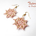 Peach Flower Beaded Earrings pattern