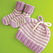 Striped Baby Hat & Booties pattern 