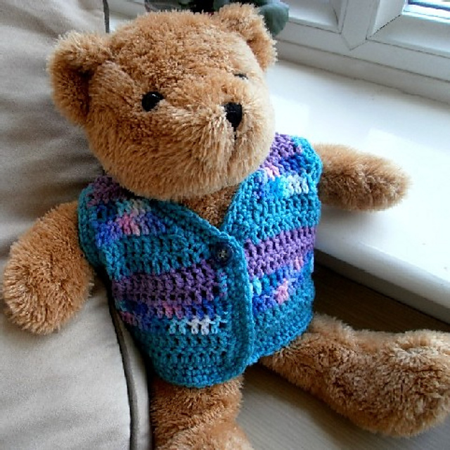 Crocheted Vest for Teddy pattern by 