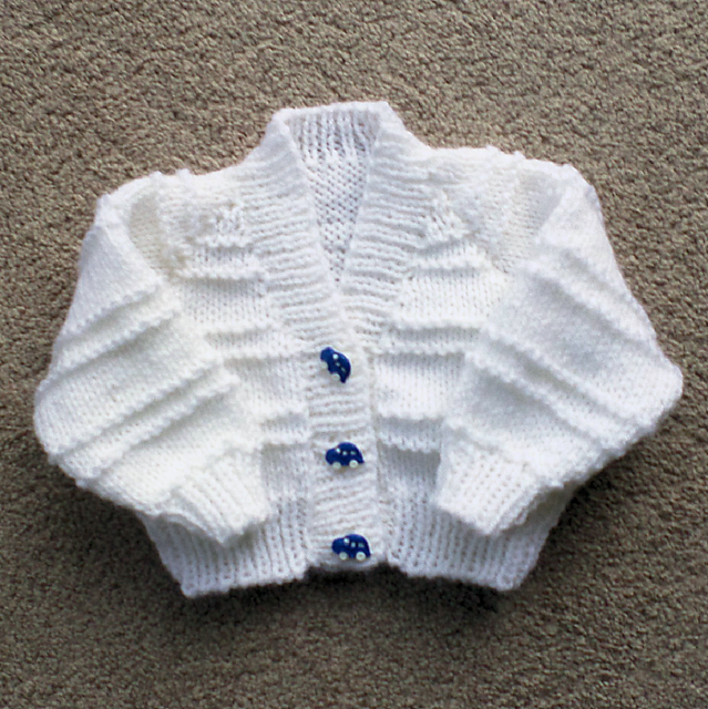 garter ridge baby cardigan