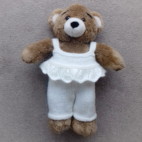 Ravelry Cream Camisole for Teddy pattern by Esther Kate