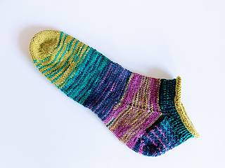 Second pair, 1:1 rib & eye of partridge heel