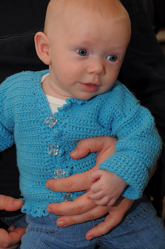 Heirloom Baby Afghan and Hat and Sweater Set photo 1