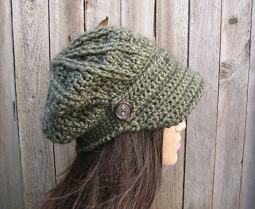 New Boho Crochet Newsboy Cap – Slouchy Brim Hat Handmade | Crochet by Sharon Boho Hat, Newsboy Cap, Crochet Hat, Womens Hat With Brim  main image 4