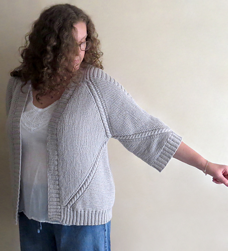 Cabled Hexagon Cardigan KAL