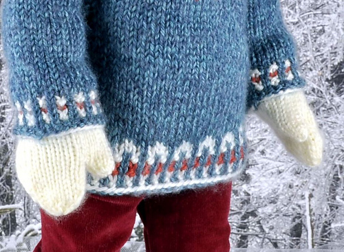 Ravelry: Joan's Magic Loop Doll Mittens pattern by Joan Duquette