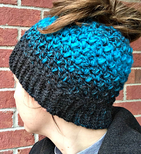 Ravelry: Quick and Easy Messy Bun Hat pattern by Amanda Saladin