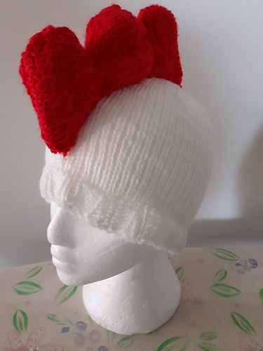 Adult Chicken Hat with Comb - KnitUKnot - Lisa