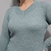 The result after fixing the collar. (Before blocking)