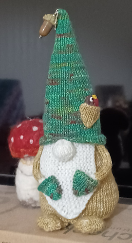 Gnorri is very proud of his acorn and wears it with pride