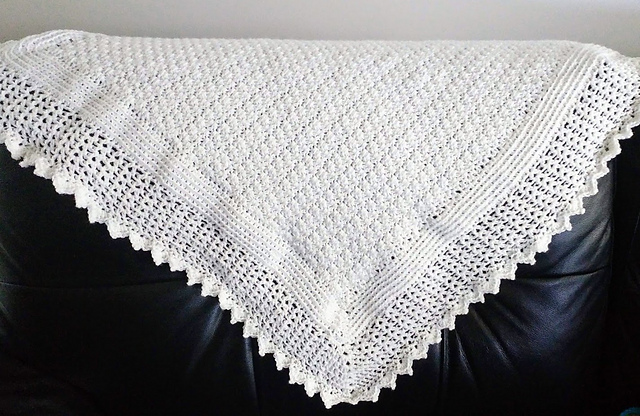 crochet christening shawl