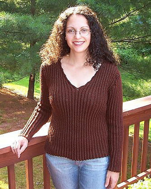 Vertical Rib Crochet Sweater pattern 