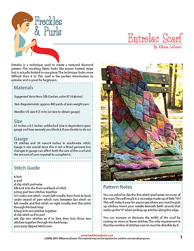 Entrelac-sjal - Allison LoCicero