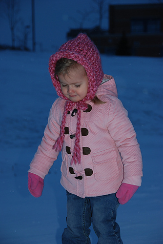 Golden Compass Hat in the Cold