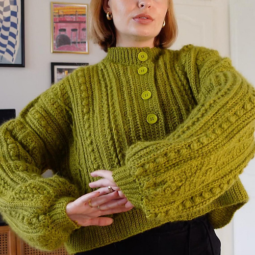 Crochet Cable Cardigan