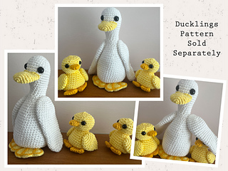 Mummy Duck can be combined with the ducklings pattern (sold separately) to create a family set.