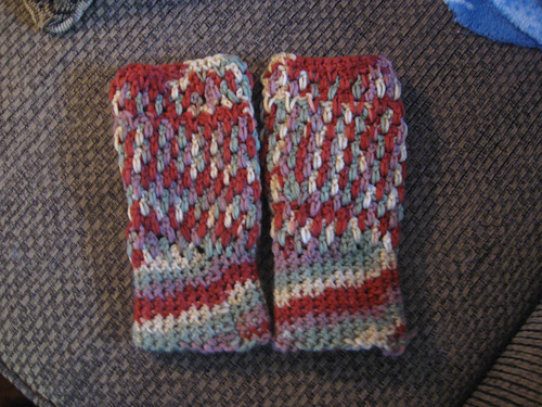 Brick Stitch Fingerless Gloves photo 4