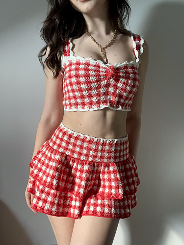Gingham Top and Skirt