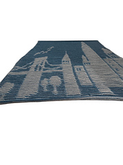 Blanket viewed at sharp angle from bottom.