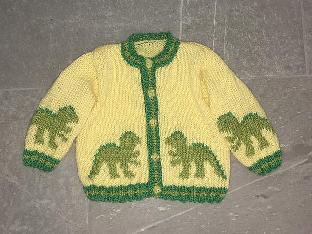 Ravelry: Dinosaur DK Baby Cardigan 