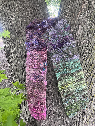 Gradient Garter Stitch Knit Scarf