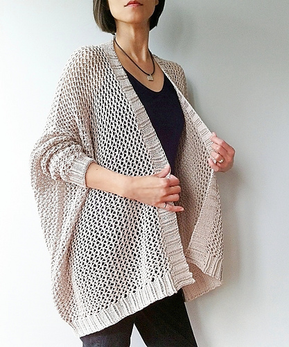 トップス FAF ANGEL RAGLAN KNIT CARDIGAN(ECRU) I'm knitting a raglan cardigan without a pattern *first try