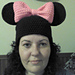 Mouse hat with bow pattern 