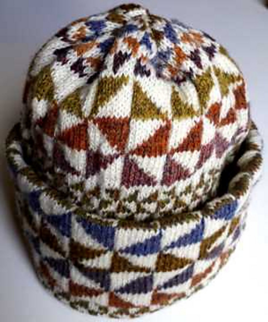 Ravelry Harlequin hat MK pattern by Jean Hay Penny