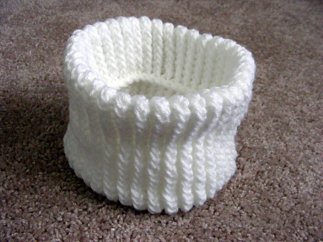 Loom Knit Neck Warmer pattern by Anne Bipes