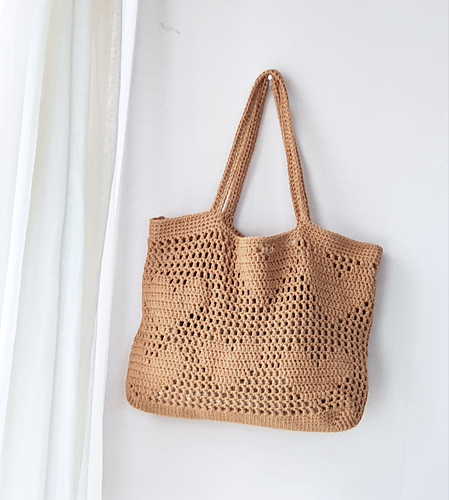 Korean Style Heart Mesh Tote