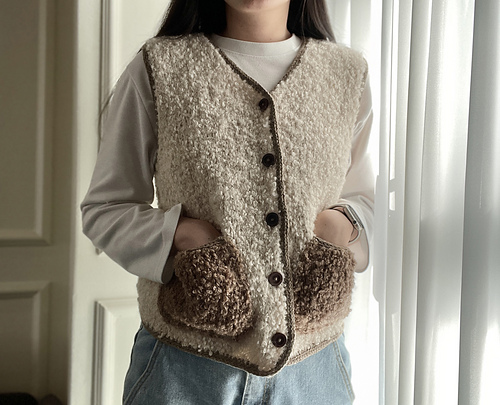 アパルトモン ムートン ニット ベスト ベージュ L'Appartement / アパルトモン | Mouton Knit VEST ムートン ニット