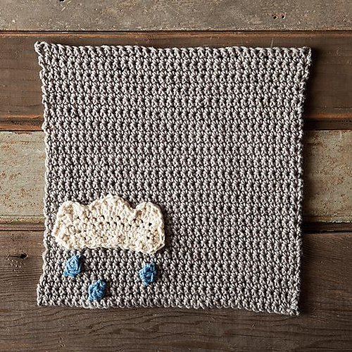 A Chance of Rain Crochet Dishcloth photo 1